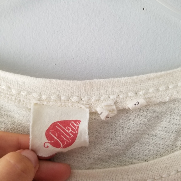 Anthropologie Lilka Cream Pom Pom Tee - Picture 4 of 9